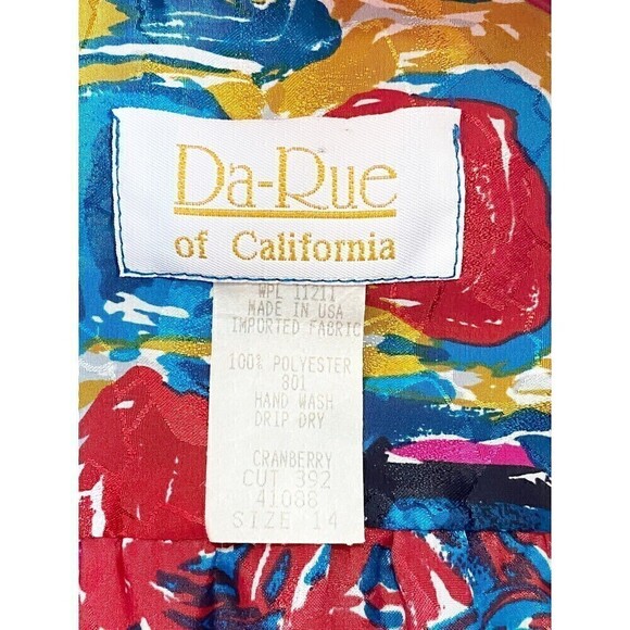 Vintage Womens Rainbow Tunic Popover Top Sz 14 90s Y2K Primary Pride Colorful - Picture 5 of 9